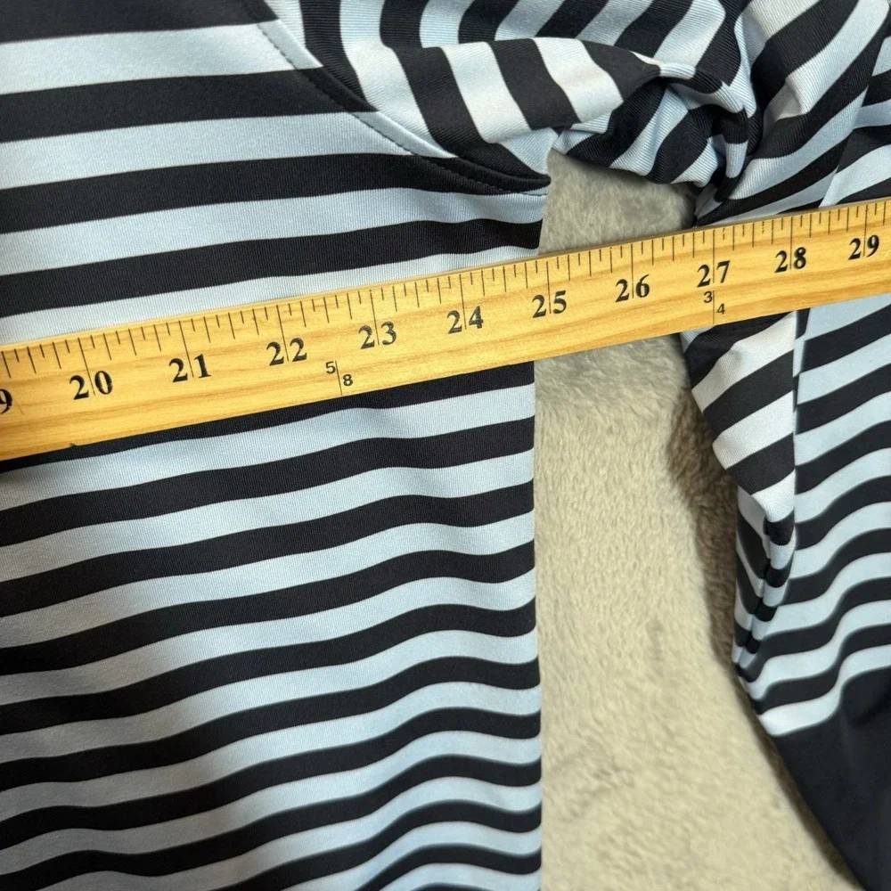 G Fore Mens L Navy 1/4 Zip Pullover Striped Golf Performance‎ Park MGM Las Vegas - Picture 5 of 7